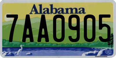AL license plate 7AA0905