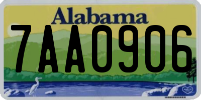 AL license plate 7AA0906