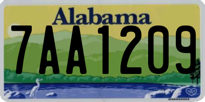 AL license plate 7AA1209