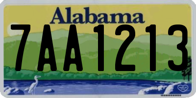AL license plate 7AA1213