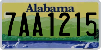 AL license plate 7AA1215