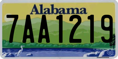 AL license plate 7AA1219