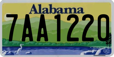 AL license plate 7AA1220