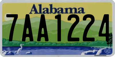 AL license plate 7AA1224