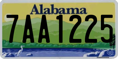 AL license plate 7AA1225