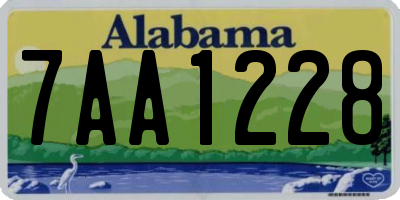 AL license plate 7AA1228