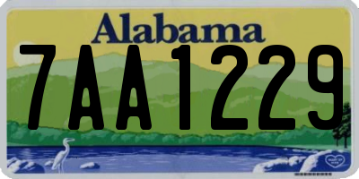 AL license plate 7AA1229