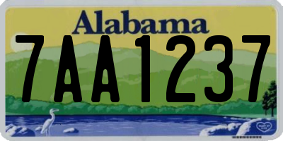 AL license plate 7AA1237