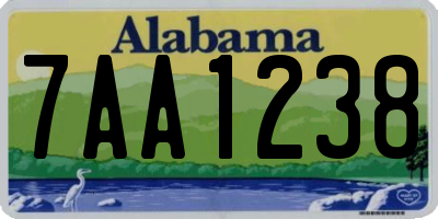 AL license plate 7AA1238