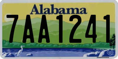 AL license plate 7AA1241