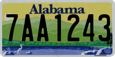 AL license plate 7AA1243