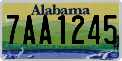 AL license plate 7AA1245