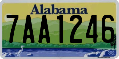 AL license plate 7AA1246
