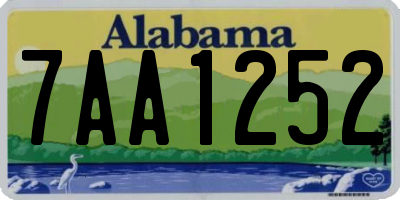 AL license plate 7AA1252