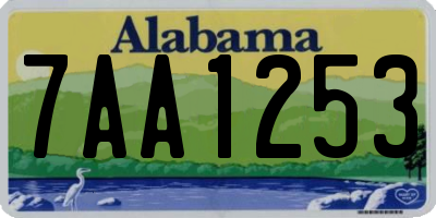 AL license plate 7AA1253