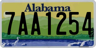 AL license plate 7AA1254