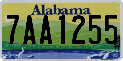 AL license plate 7AA1255