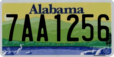 AL license plate 7AA1256