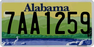 AL license plate 7AA1259