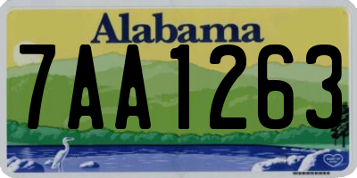 AL license plate 7AA1263