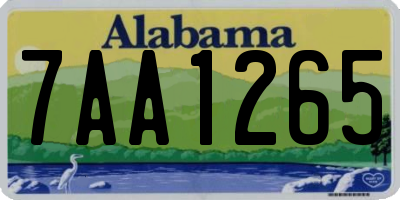 AL license plate 7AA1265