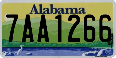 AL license plate 7AA1266