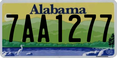 AL license plate 7AA1277