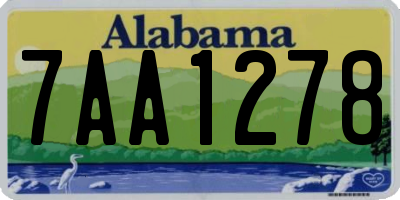 AL license plate 7AA1278