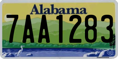 AL license plate 7AA1283