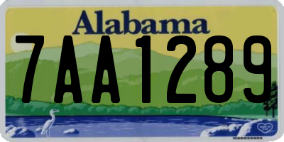 AL license plate 7AA1289