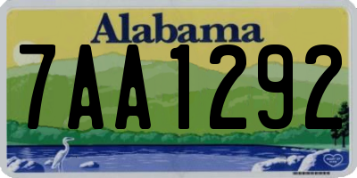 AL license plate 7AA1292