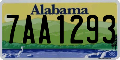 AL license plate 7AA1293