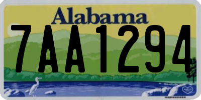 AL license plate 7AA1294