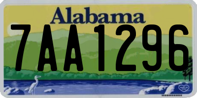 AL license plate 7AA1296