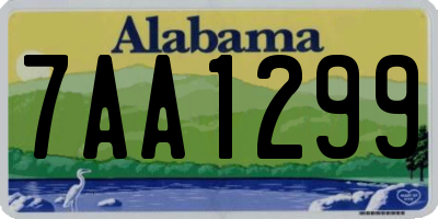 AL license plate 7AA1299