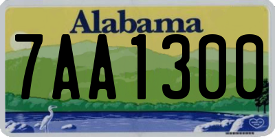 AL license plate 7AA1300