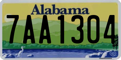 AL license plate 7AA1304