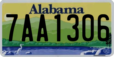 AL license plate 7AA1306