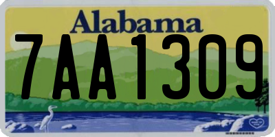 AL license plate 7AA1309