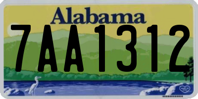 AL license plate 7AA1312