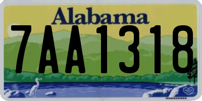 AL license plate 7AA1318