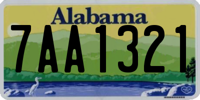 AL license plate 7AA1321