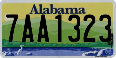 AL license plate 7AA1323