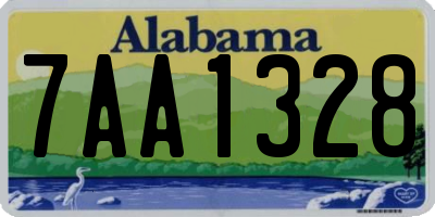 AL license plate 7AA1328