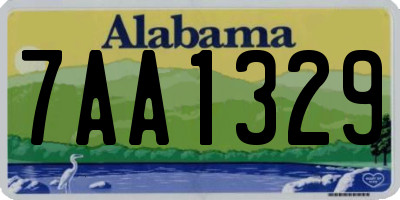 AL license plate 7AA1329