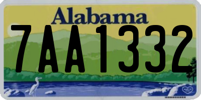AL license plate 7AA1332