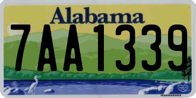 AL license plate 7AA1339