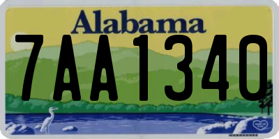 AL license plate 7AA1340