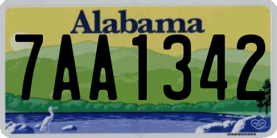 AL license plate 7AA1342