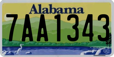 AL license plate 7AA1343